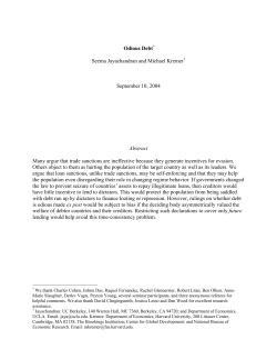 Odious Debt Seema Jayachandran and Michael Kremer1