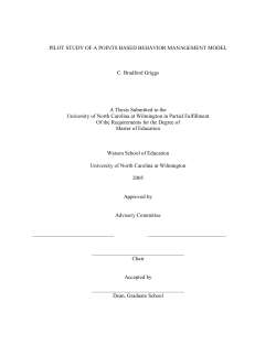 Pilot study of a points based behavior management