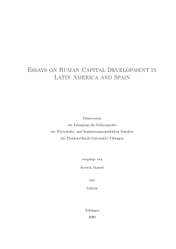 Essays on Human Capital Development in Latin America and Spain