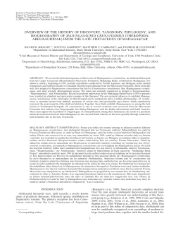 Overview of the history of discovery, taxonomy