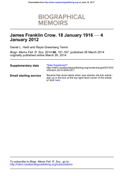 Print - Biographical Memoirs of Fellows of the Royal Society