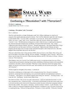 Confusing a ?Revolution? with ?Terrorism?