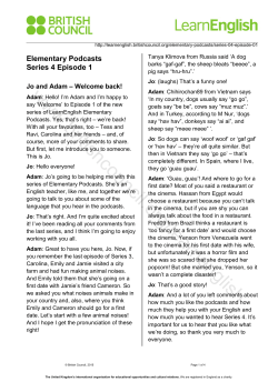 LearnEnglish elementary podcast support materials