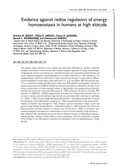 Evidence against redox regulation of energy homoeostasis in