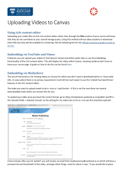 Uploading Videos to Canvas