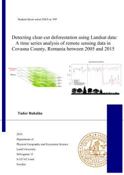 Detecting clear-cut deforestation using Landsat data: A time series