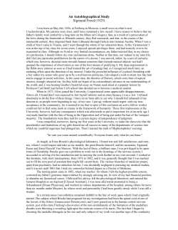 An Autobiographical Study