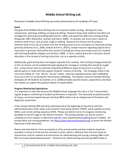 Middle School Writing Lab