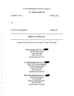 APPELLANT ALBERT J. KEA vs. STATE OF MISSISSIPPI