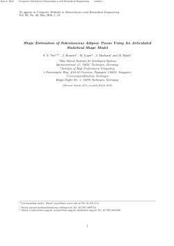 Shape Estimation of Subcutaneous Adipose Tissue Using An