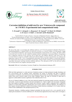 Corrosion inhibition of mild steel by new N