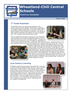 Electronic Newsletter February 17, 2012 - Wheatland