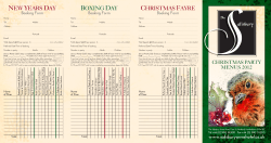 christmas fayre new years day boxing day