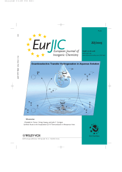EurJICEuropean Journal of Inorganic Chemistry 22/2005