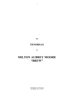 The Tenor Saxophone of Brew