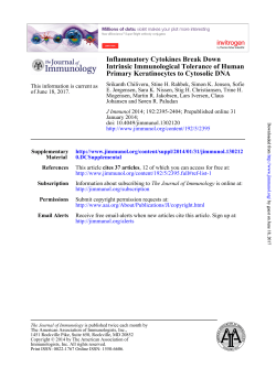 Primary Keratinocytes to Cytosolic DNA Human Intrinsic