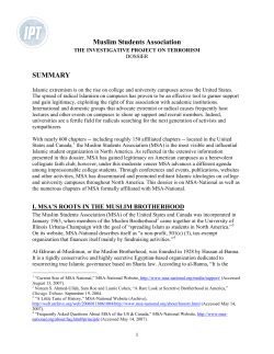 Muslim Students Association - The Investigative Project on Terrorism