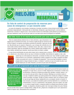 Su lista de control de preparaci&oacute;n de reservas para casos de