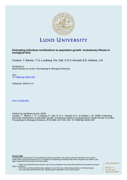 Estimating individual contributions to population growth