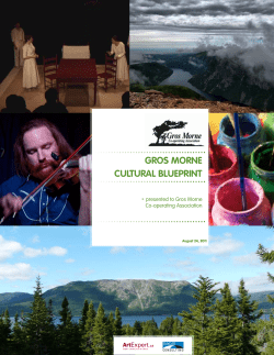 GROS MORNE CULTURAL BLUEpRiNT