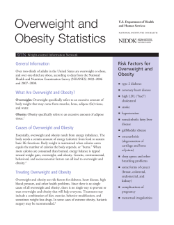 Overweight and Obesity Statistics