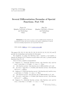 Several Differentiation Formulas of Special Functions