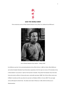 save the world army - The Salvation Army