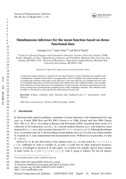 Simultaneous inference for the mean function based on dense