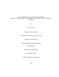 1 LEGAL BORDERS, RACIAL/ETHNIC BOUNDARIES: OPERATION