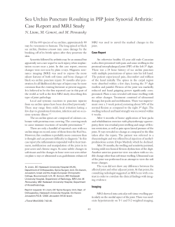 Sea Urchin Puncture Resulting in PIP Joint Synovial Arthritis: Case
