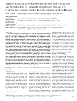 Origin of the island arc Moho transition zone via melt