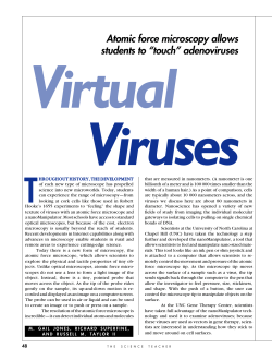 Atomic force microscopy allows students to &ldquo;touch&rdquo; adenoviruses