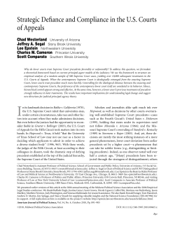Strategic Defiance and Compliance in the U.S. Courts of Appeals