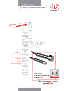 Inductive and LVDT sensors for displacement, distance and position