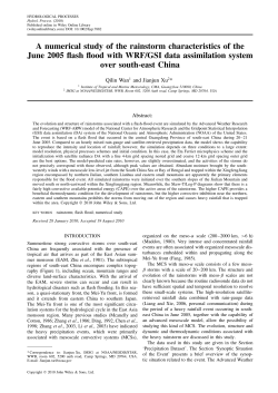 A numerical study of the rainstorm characteristics of the June 2005