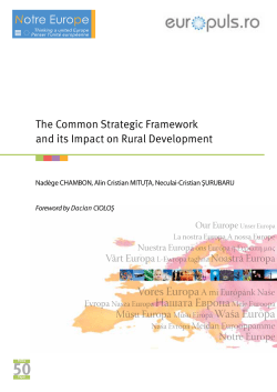 The Common Strategic Framework and its Impact on