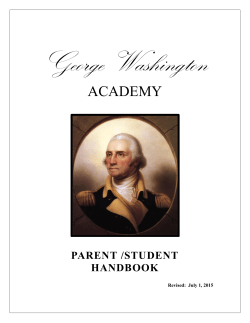 Parent/Student Handbook - George Washington Academy