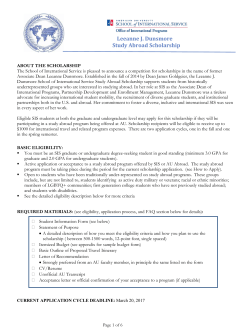 Leeanne J. Dunsmore Study Abroad Scholarship