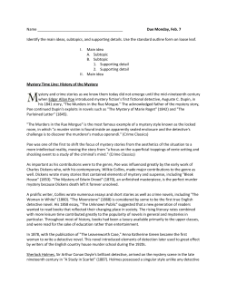 Due Monday, Feb. 7 Identify the main ideas, subtopics, and