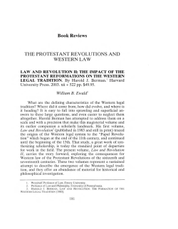 The Protestant Revolutions and Western Law, 22