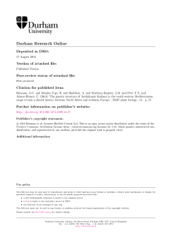 Arabidopsis thaliana - Durham Research Online