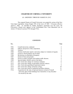 Cornell Charter - Cornell Trustee