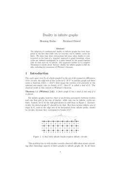 Duality in infinite graphs