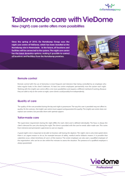 Tailor-made care with VieDome