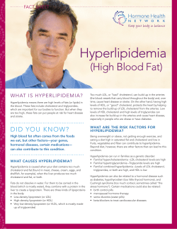 hyperlipidemia - Hormone Health Network
