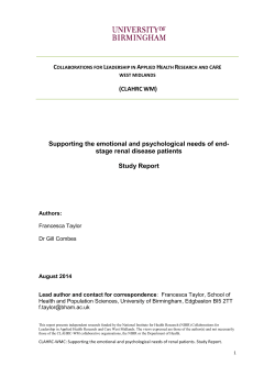 Supporting the emotional and psychological needs of end