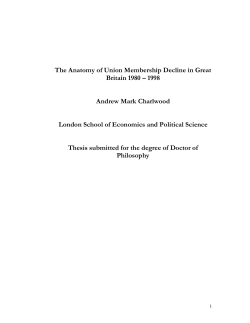 The Anatomy of Union Membership Decline in Great Britain 1980