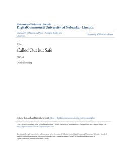 Called Out but Safe - DigitalCommons@University of Nebraska