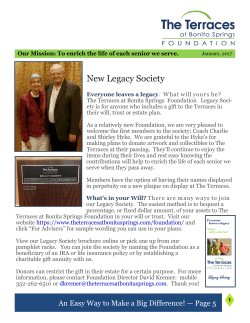 New Legacy Society - The Terraces at Bonita Springs