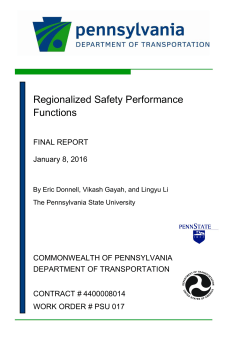 Regionalized Safety Performance Functions